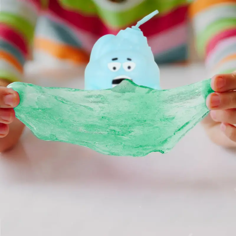 Slime Cristalino Envase Divertido, Color Verde 1