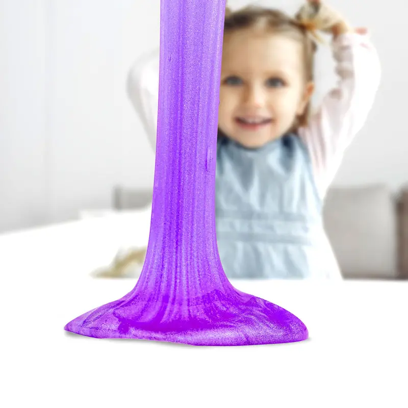 Slime Cristalino, Envase Monstruo, Color Morado 1
