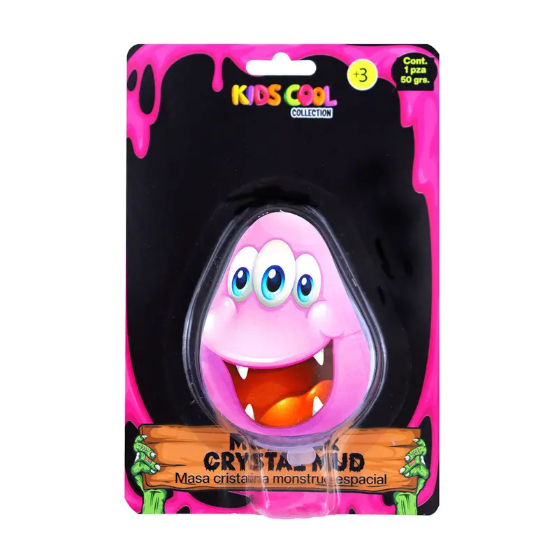 Slime Cristalino, Envase Monstruo, Color Morado 2