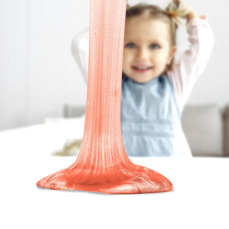 Slime Cristalino, Envase Monstruo, Color Naranja 1