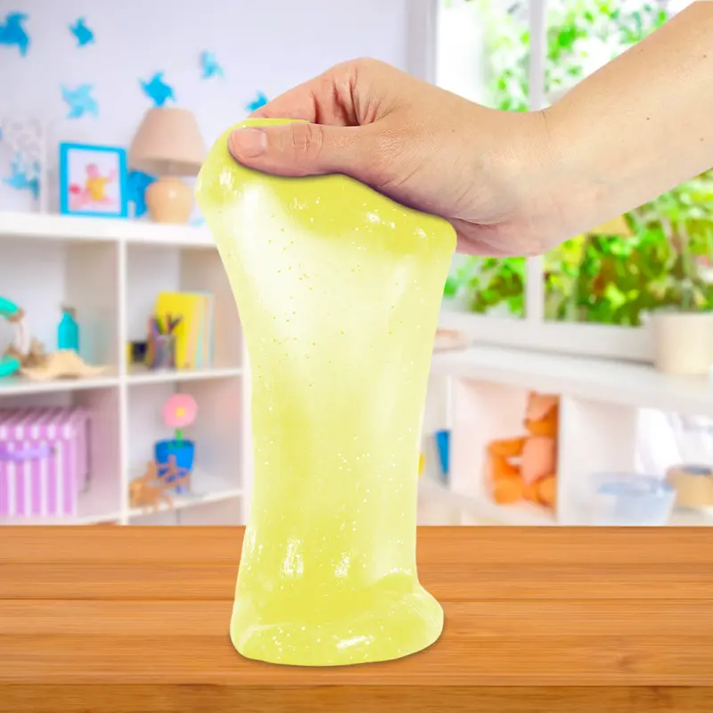 Slime Cristalino, Envase Oso, Color Amarillo 1