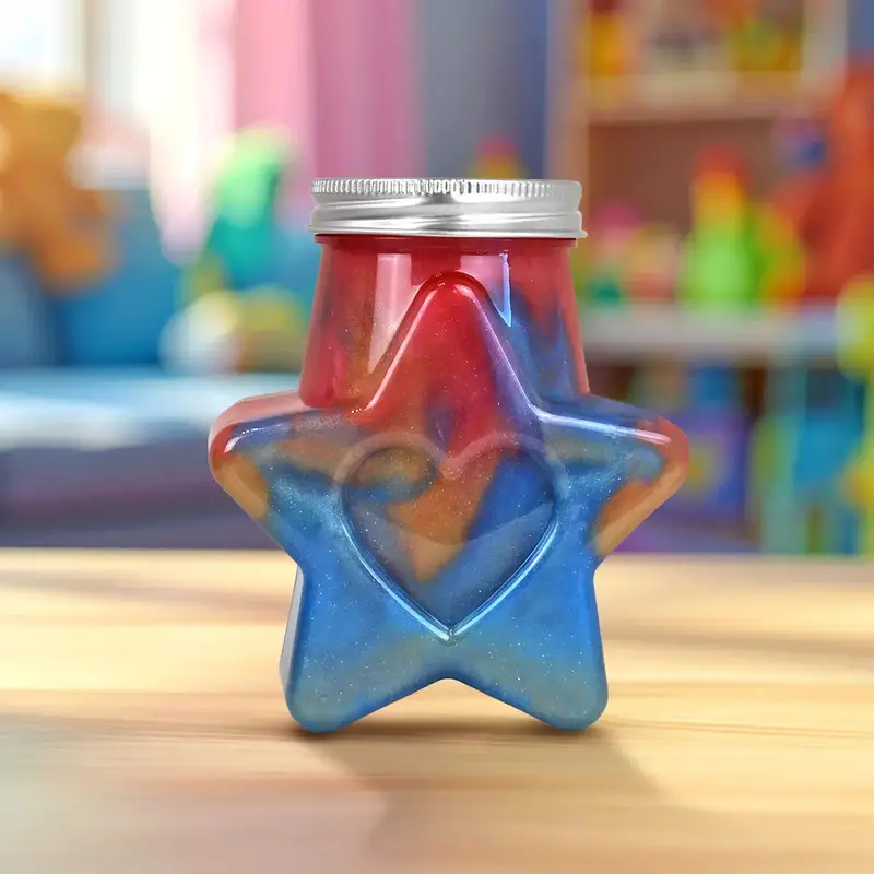 Slime, Estrella, Color Azul Y Rojo, 290 Gr 2