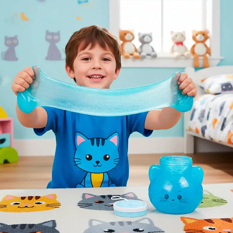 Slime, Gatito, Color Azul, 320 Gr 1