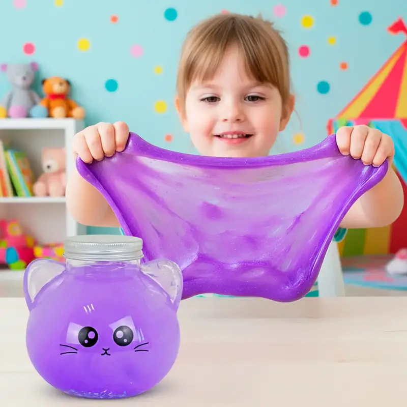 Slime, Gatito, Color Morado 1