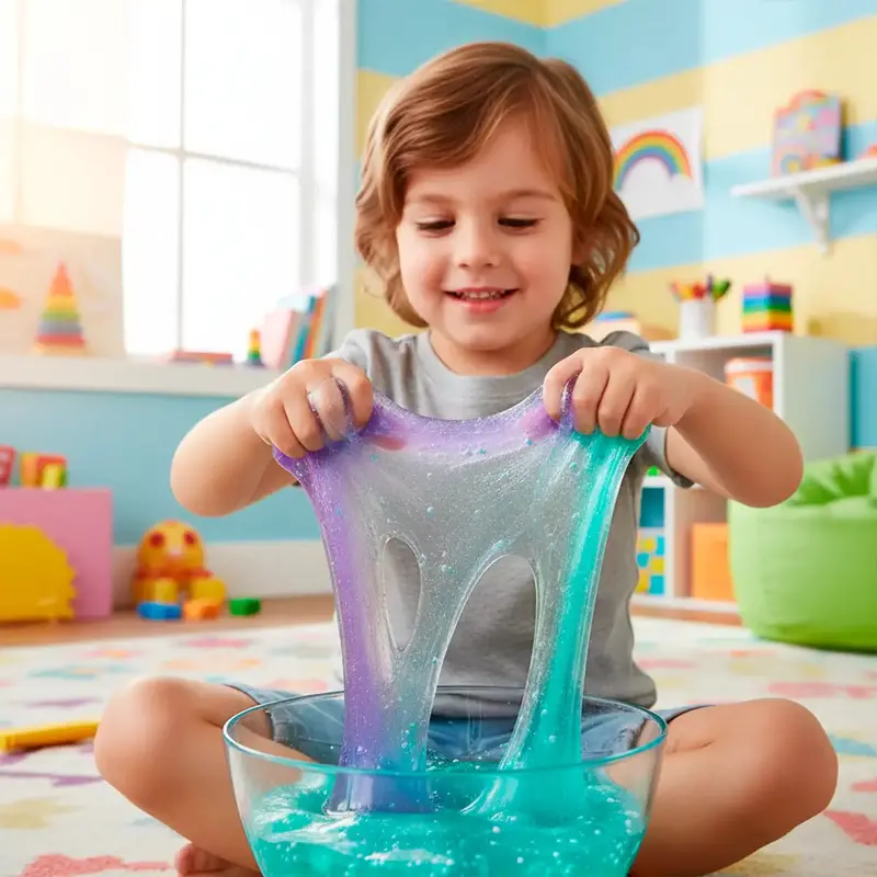 Slime, Gatito, Color Morado Y Azul 1