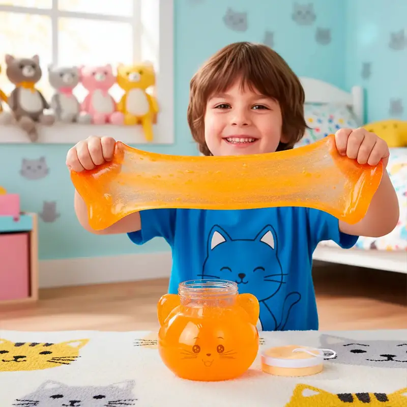 Slime, Gatito, Color Naranja, 320 Gr 1