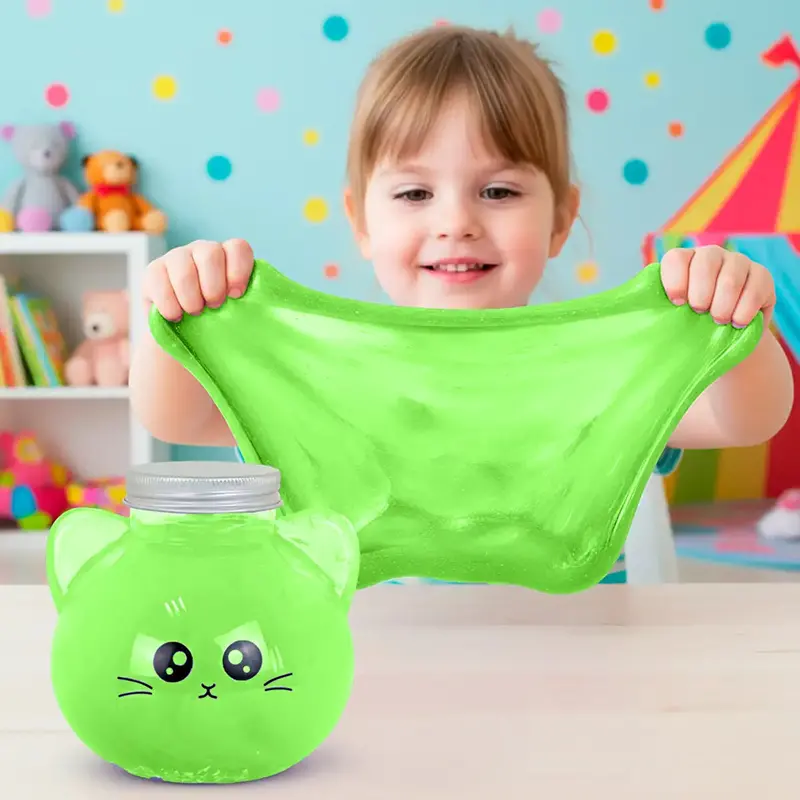 Slime, Gatito, Color Verde 1