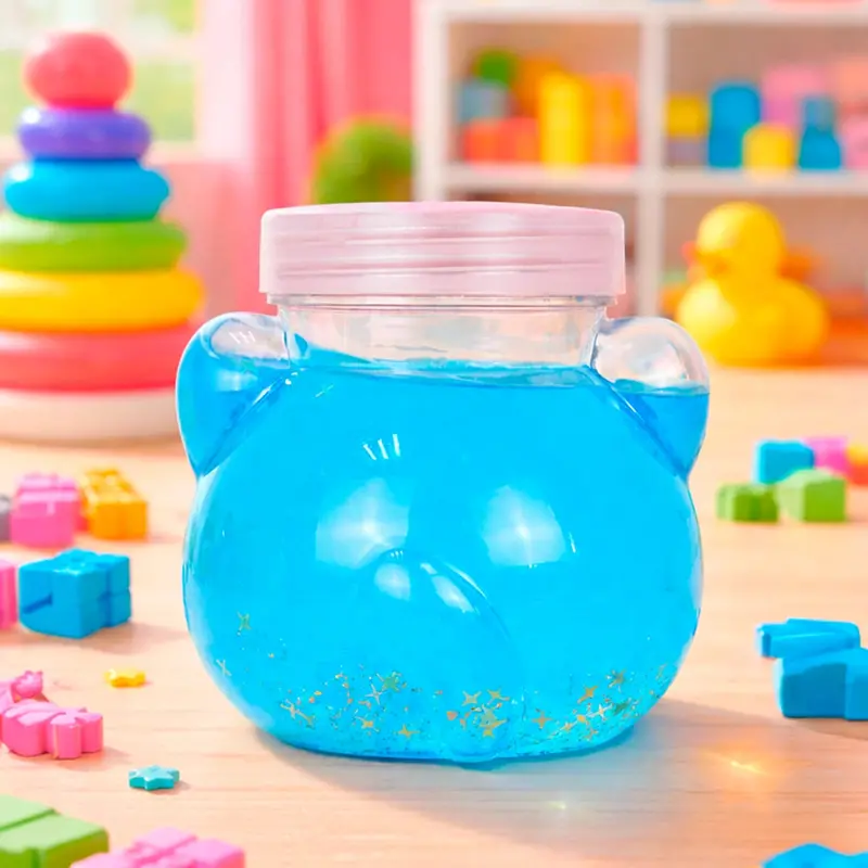 Slime, Oso, Confetti, Color Azul, 250 Gr 2