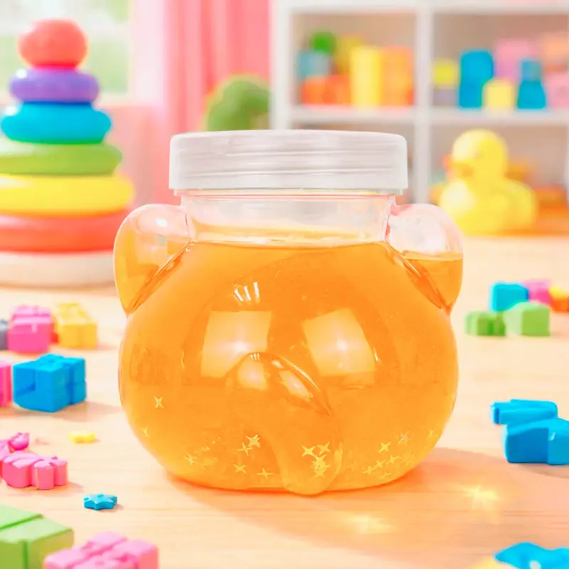 Slime, Oso, Confetti, Color Naranja, 250 Gr 1
