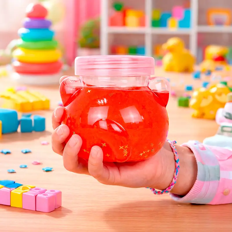 Slime, Oso, Confetti, Color Rojo, 250 Gr 1