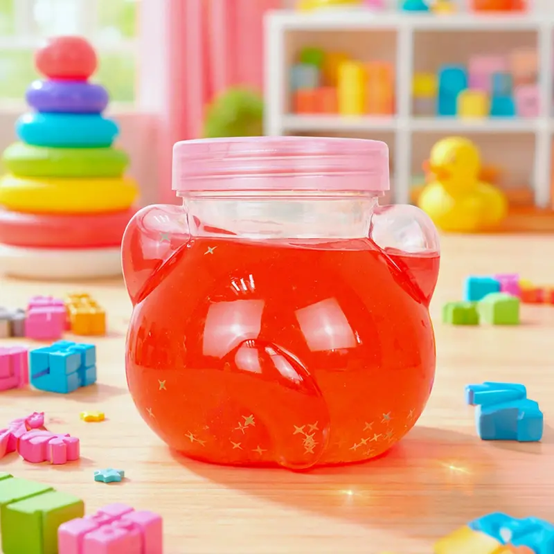 Slime, Oso, Confetti, Color Rojo, 250 Gr 2