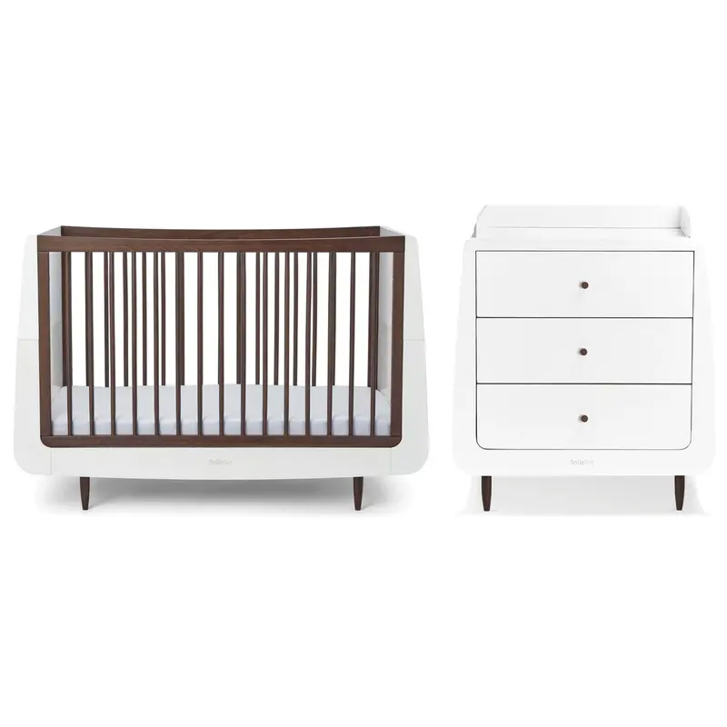 Snüzkot Skandi 2 Piece Nursery Furniture Set In Ebony 1