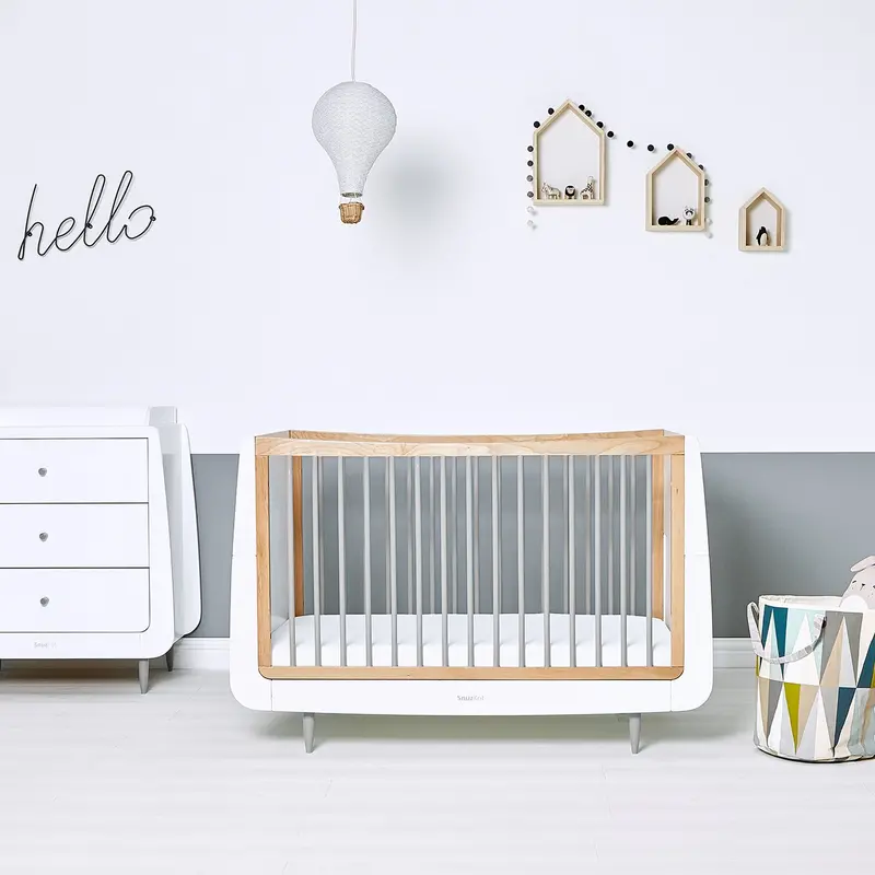 Snüzkot Skandi 2 Piece Nursery Furniture Set In Grey 1