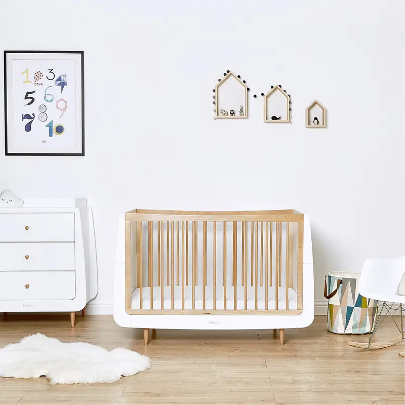 Snüzkot Skandi 2 Piece Nursery Furniture Set In Natural 1