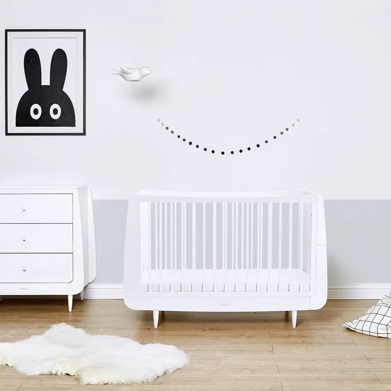Snüzkot Skandi 2 Piece Nursery Furniture Set In White 1