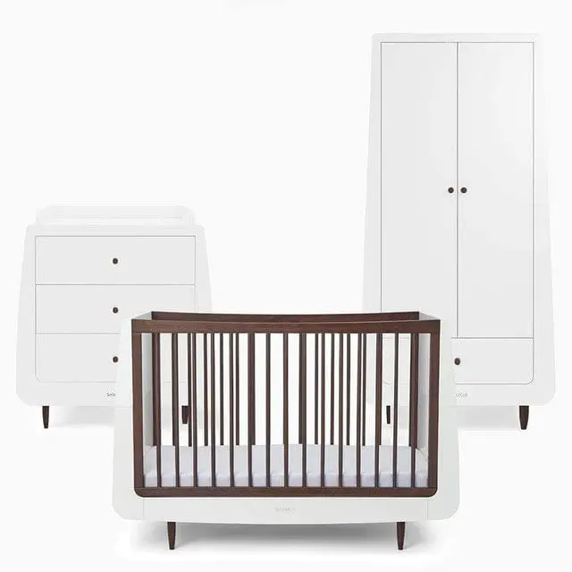 Snüzkot Skandi 3 Piece Nursery Furniture Set In Ebony 1