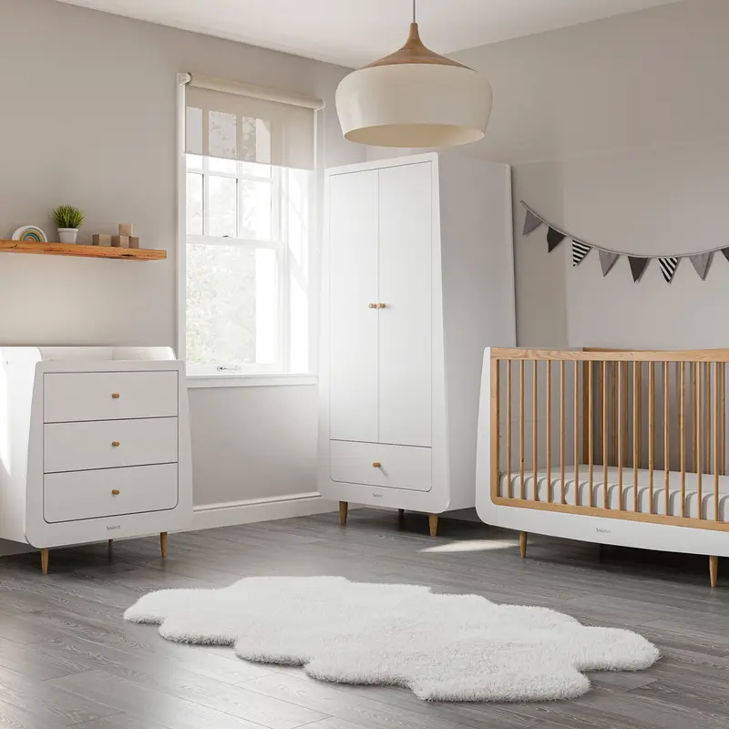 Snüzkot Skandi 3 Piece Nursery Furniture Set In Natural 1