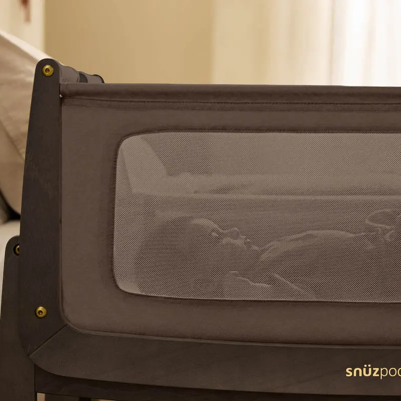 Snuzpod 5 Bedside Crib In Chocolate 2