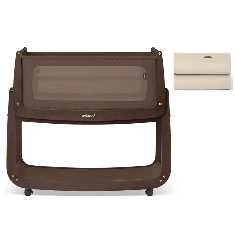 Snuzpod 5 Bedside Crib In Chocolate 3