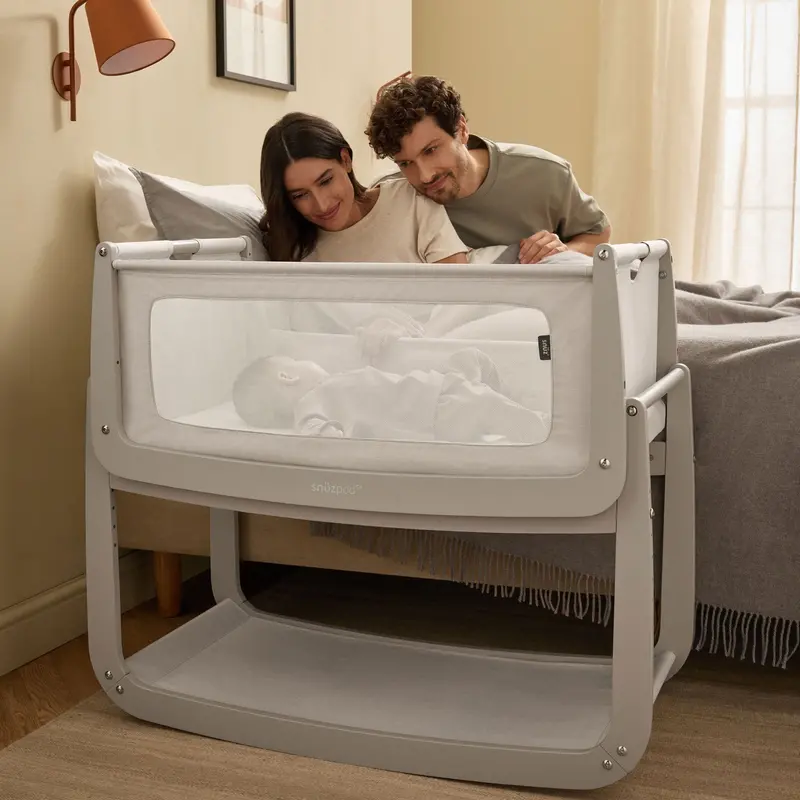 Snuzpod 5 Bedside Crib In Pebble 2