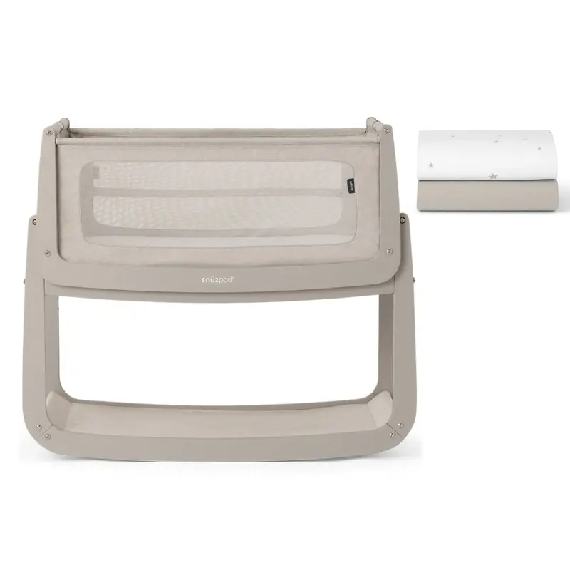 Snuzpod 5 Bedside Crib In Pebble 2
