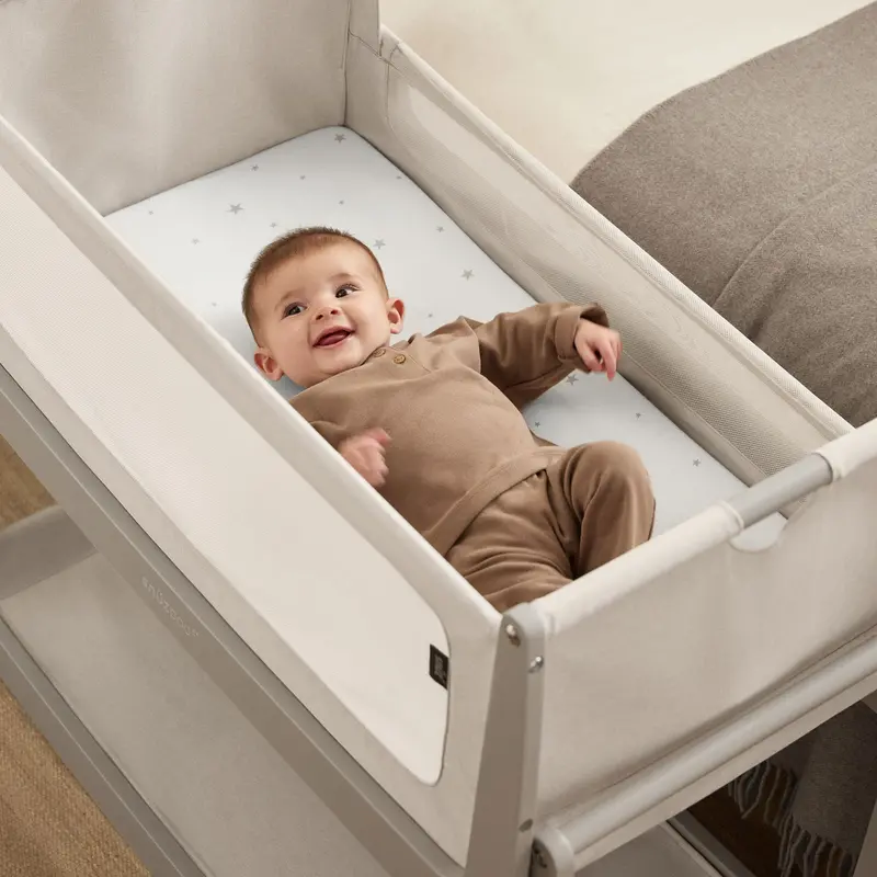 Snuzpod 5 Bedside Crib In Pebble 3