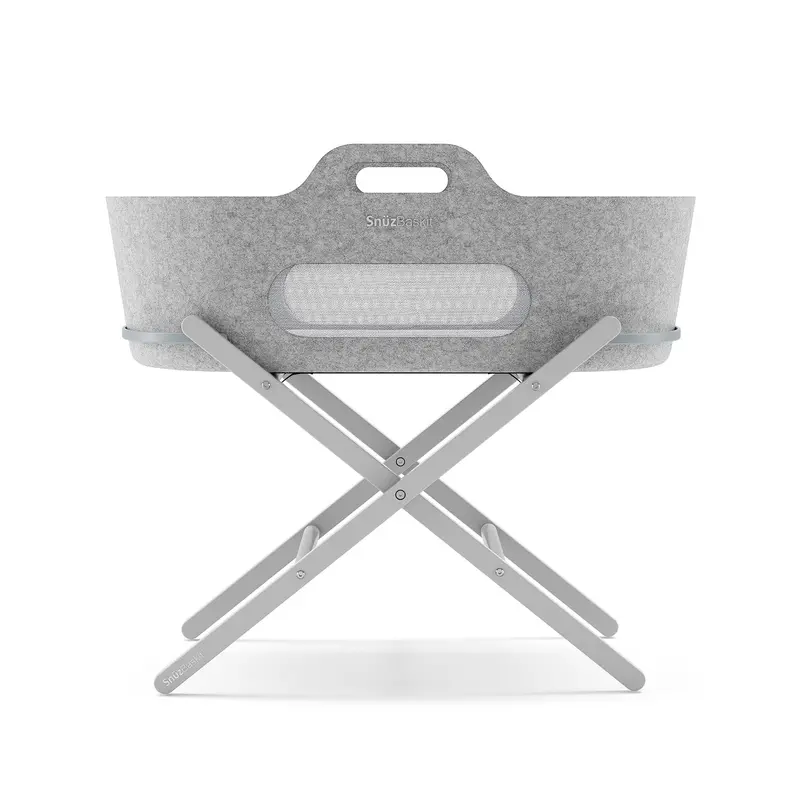 Snüzpod Baskit With Dove Stand In Light Grey 2