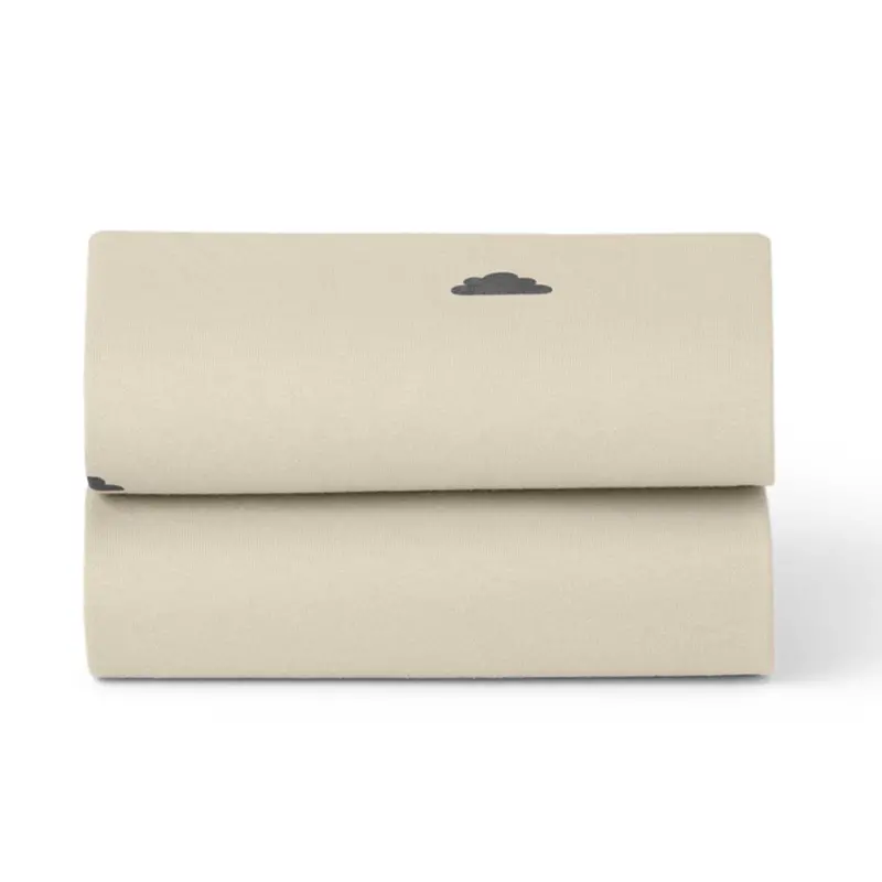 Snüzpod Fitted Crib Sheets 2Pk In Sand Cloud 1