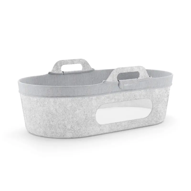 Snüzpod Moses Baskit Liner In Dark Grey Marl 1
