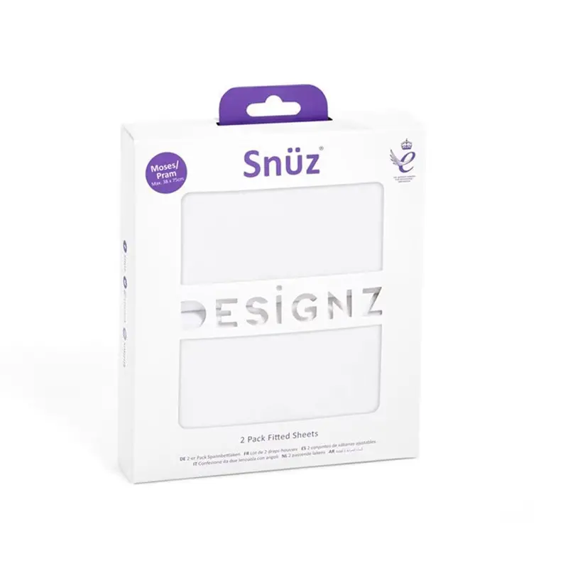 Snuzpod Moses Baskit Sheets In White 1
