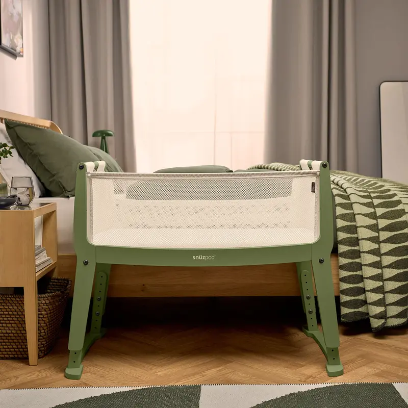 Snuzpod Studio Bedside Crib In Tokyo Matcha 2