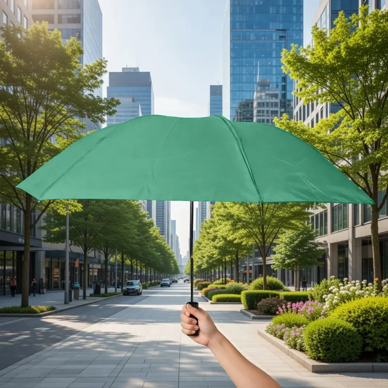 Sombrilla Plegable, Color Verde, Hello 2
