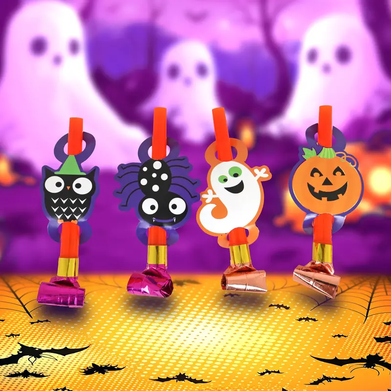 Sopladores Con Diseño De Halloween, 4 Pzas 1