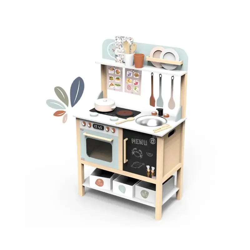 Speedy Monkey Wooden Kitchen With Accessories 20 Pcs 2