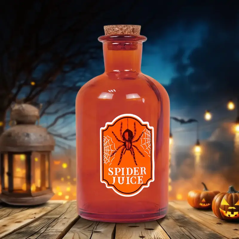 Spider Juice, Botella De Vidrio, Halloween 2