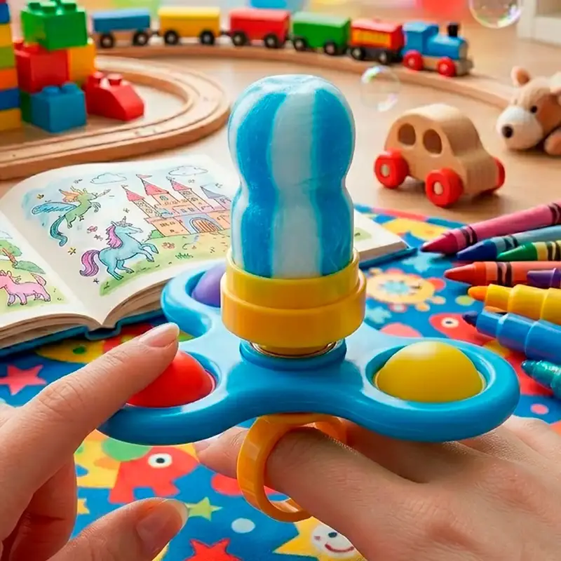 Spinner Con Dulce, Color Azul 1