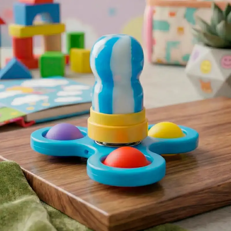 Spinner Con Dulce, Color Azul 2