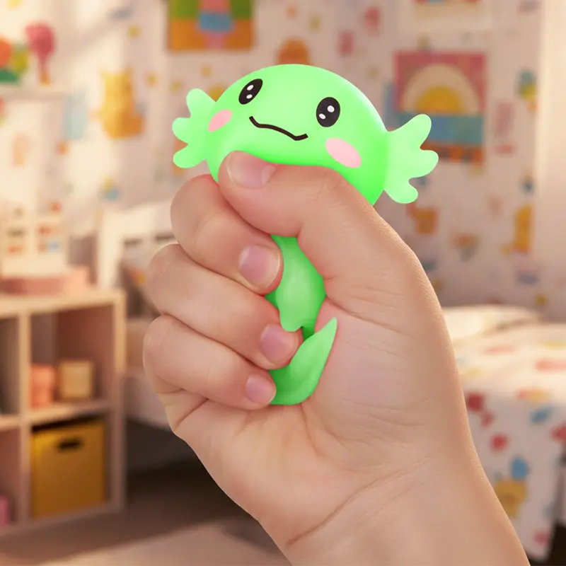 Squishy Antiestrés, Ajolote, Color Verde 2