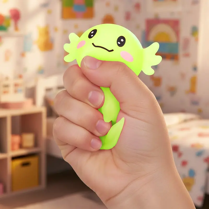 Squishy Antiestrés, Color Verde, Ajolote 2