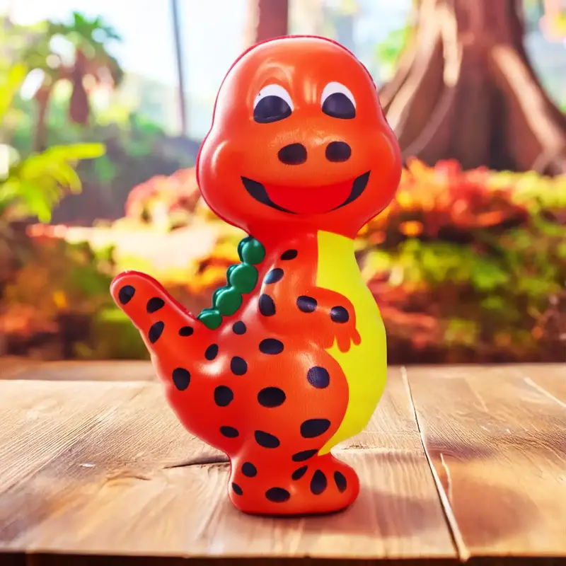 Squishy Antiestrés, Dinosauro Lunares, Color Naranja 1