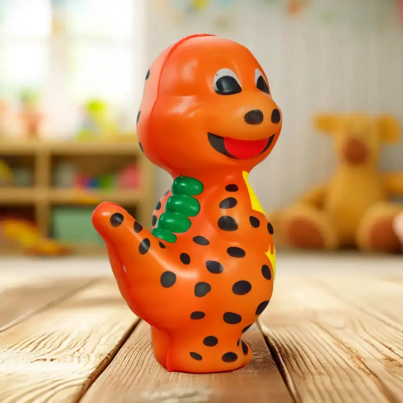 Squishy Antiestrés, Dinosauro Lunares, Color Naranja 2