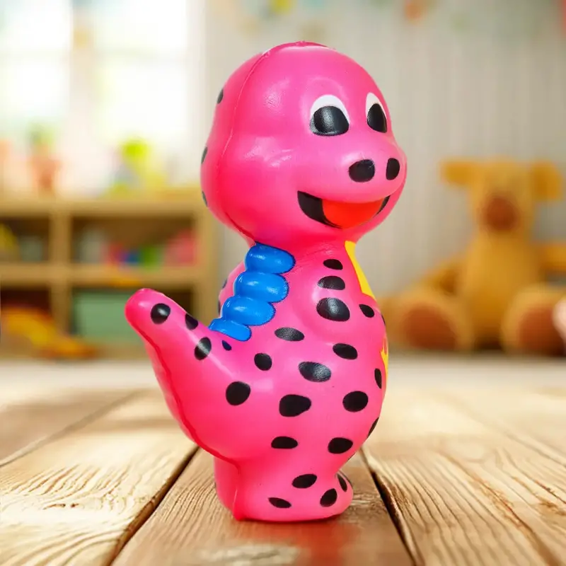 Squishy Antiestrés, Dinosauro Lunares, Color Rosa 2