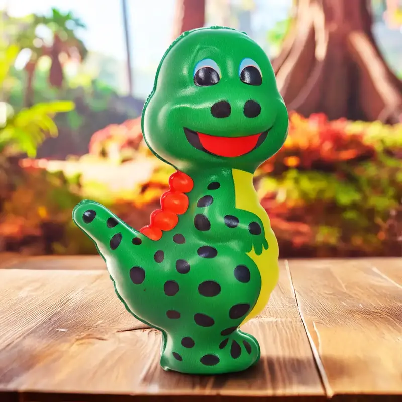 Squishy Antiestrés, Dinosauro Lunares, Color Verde 1