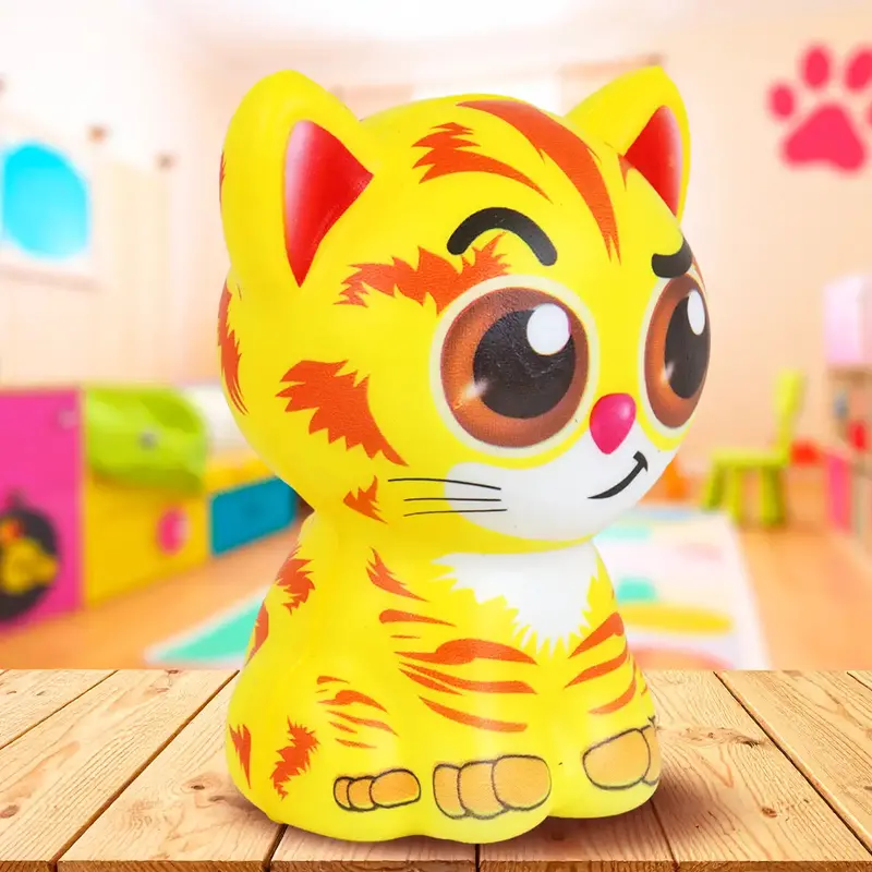 Squishy Antiestrés, Gatito, Color Amarillo 2