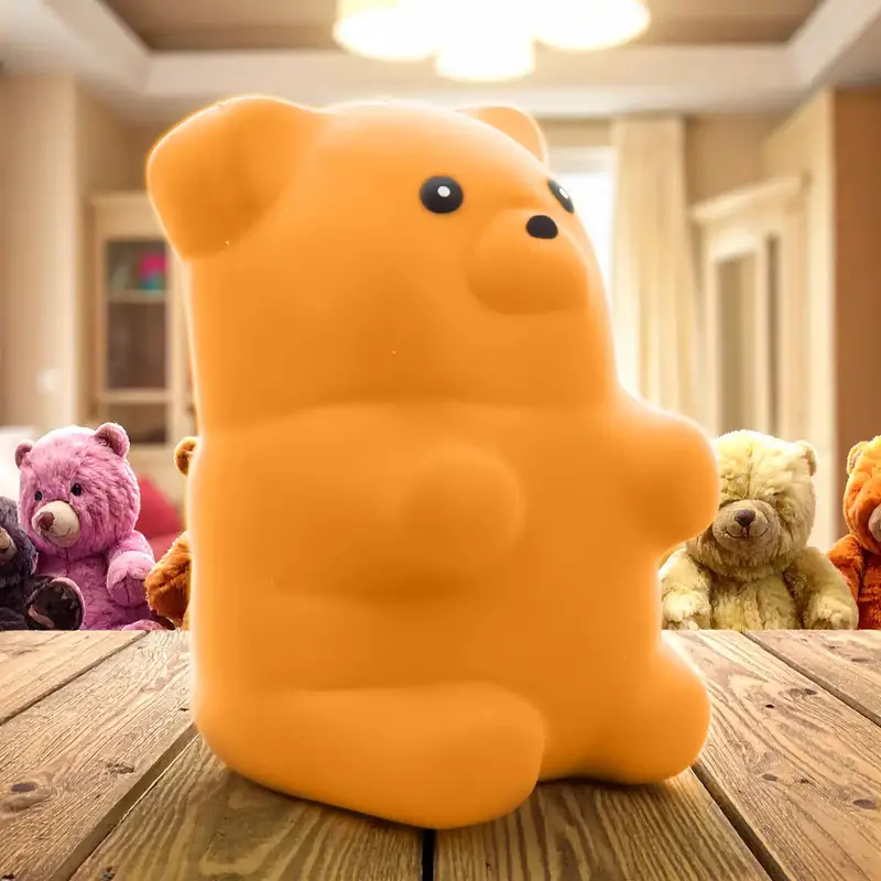 Squishy Antiestrés, Oso Jumbo, Color Naranja 2