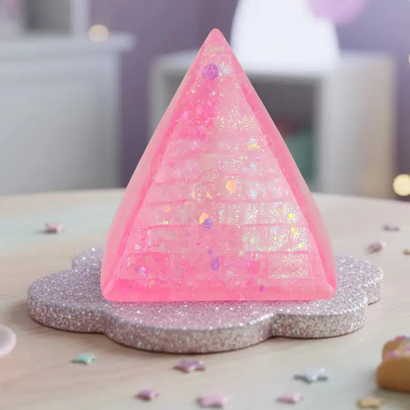 Squishy Antiestrés, Piramide, Color Rosa 1