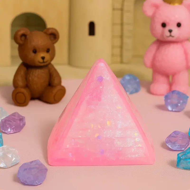Squishy Antiestrés, Piramide, Color Rosa 2