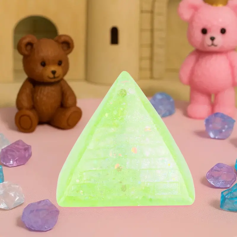 Squishy Antiestrés, Pirámide, Color Verde 2