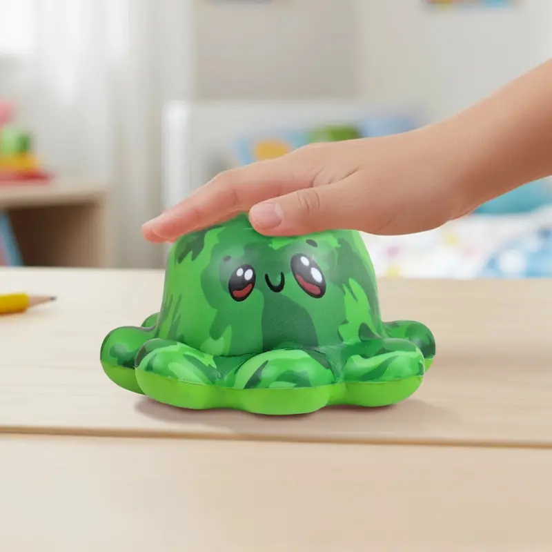 Squishy Antiestrés, Pulpo, Color Verde 1