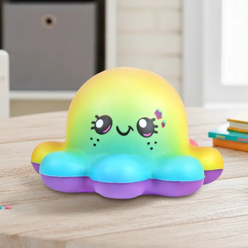 Squishy Antiestrés, Pulpo, Colores Claros 2